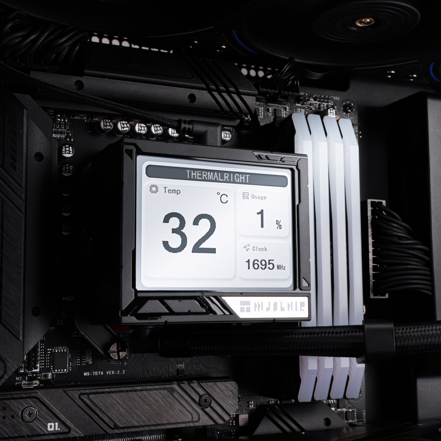 ქულერი: THERMALRIGHT Mjolnir Vision 360 BLACK ARGB CPU Universal Cooler (in bulk)