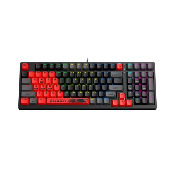 კლავიატურა: A4tech Bloody S98 RGB Mechanical Gaming Keyboard Red Switch US Layout Sports Red
