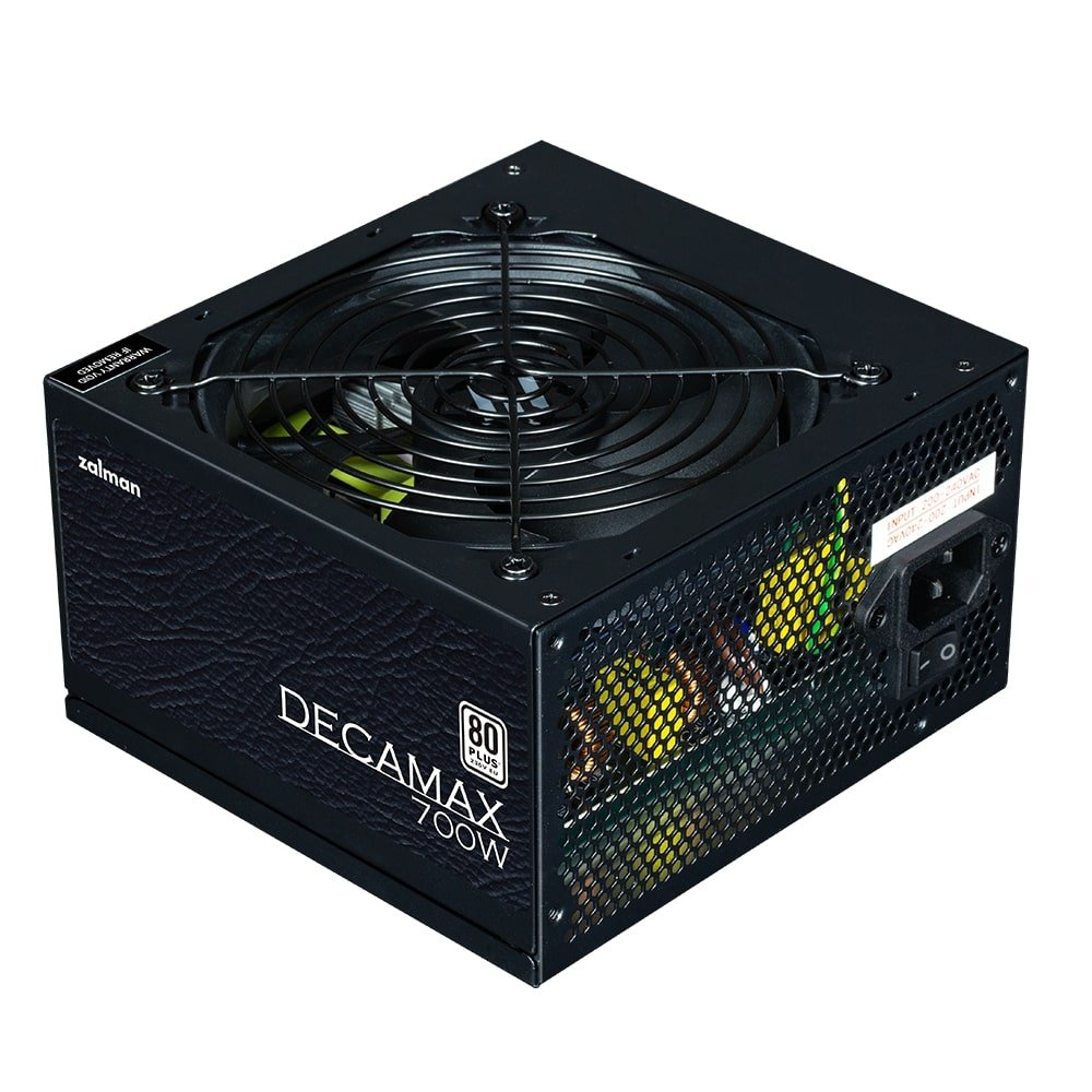 Zalman PSU Decamax  (700W) 85%, 80 Plus, 120мм, 1xMB 24pin(20+4), 1xCPU 8(4+4)+4pin, 3xMolex, 6xSATA, 4xPCIe 8pin(6+2)