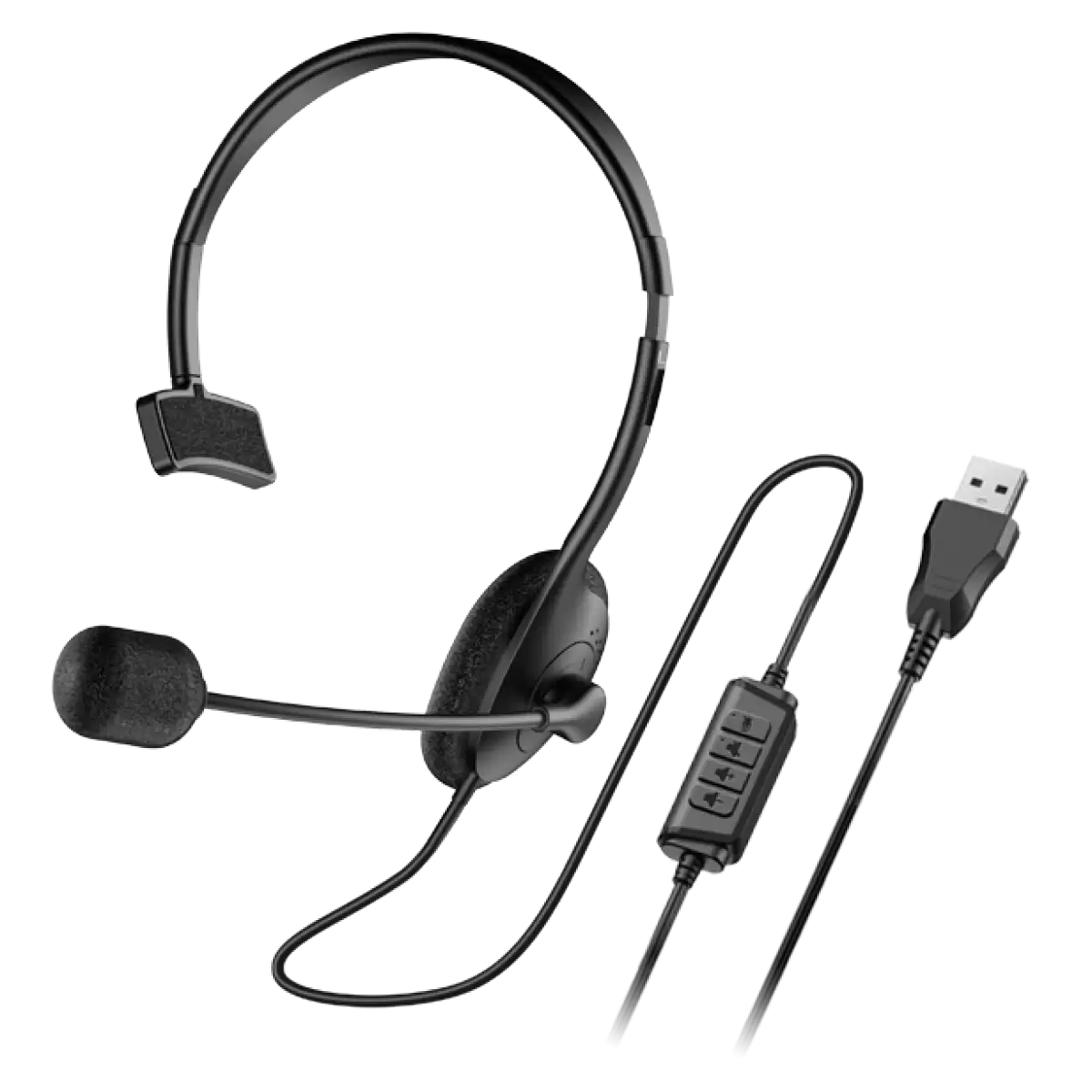 HS-100U,BLACK,Genius USB  headset