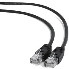 ქსელის კაბელი: Gembird PP12-1M/BK CAT5e UTP Patch cord Black 1m