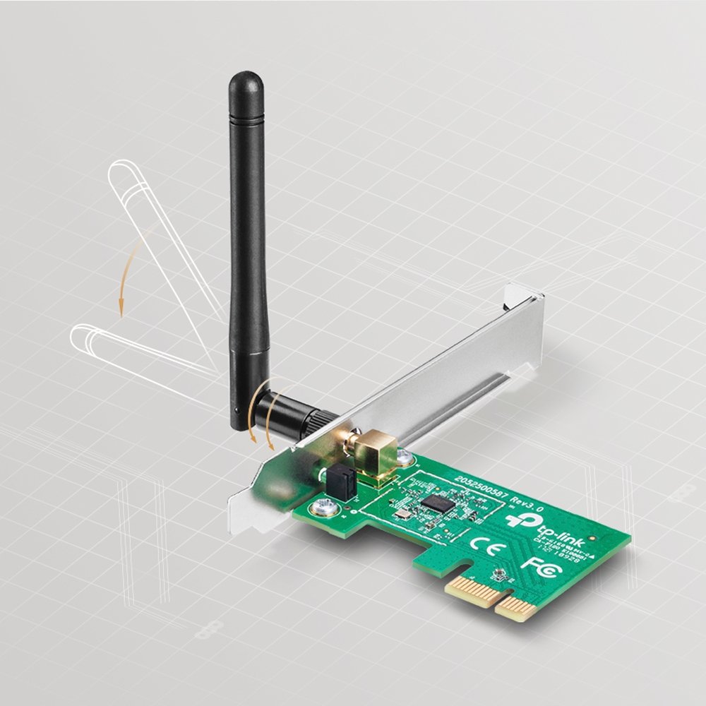 რადიო ქსელი  TL-WN781ND, Tp-Link, 150Mbps Wireless PCI Express Adapter  (WiFi)