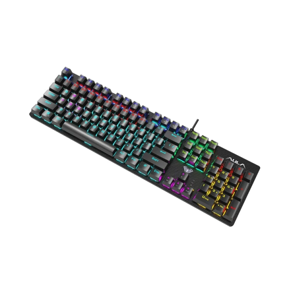 კლავიატურა: AULA S2022 RGB Wired Gaming Mechanical Keyboard Black (Blue Switch)