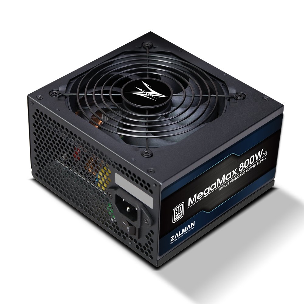 Zalman PSU Megamax (800W), 83%, 80+ White, 120mm, 1xMB 24pin(20+4), 2xCPU (8pin+(4+4)pin) 4xMolex, 8xSATA, 4xPCIe 8pin(6+2)